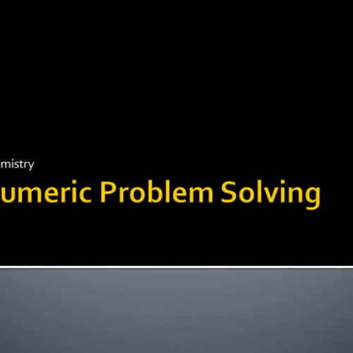 Solving Numeric Problems in Chemistry
