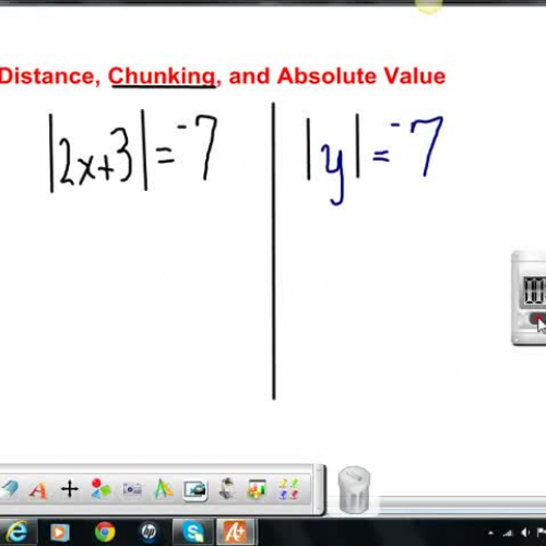 Distance, Chunking, and Absolute Value Equati