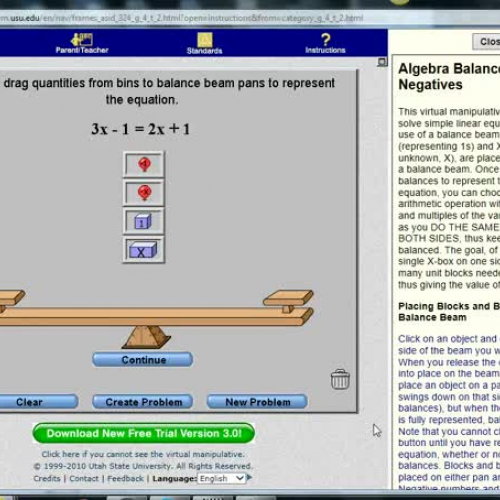 Solving Multi-Step Equations with Balance Bea