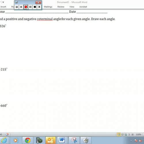 Reference and Coterminal Angles