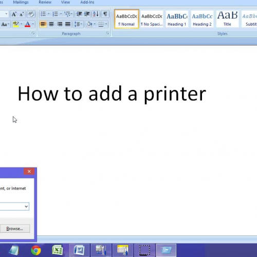 How to Add a Printer