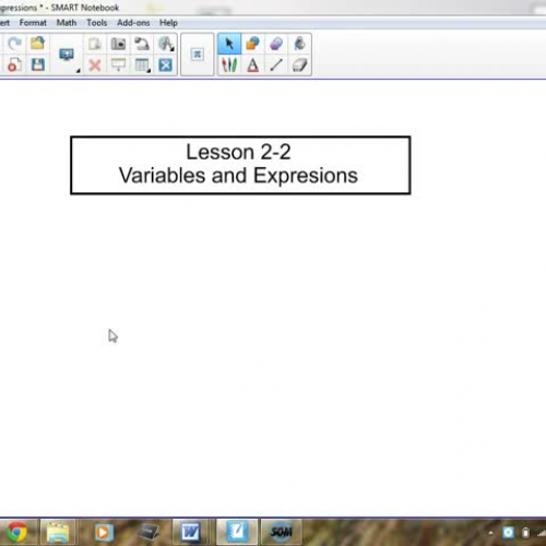 2-2 Variables and Expressions