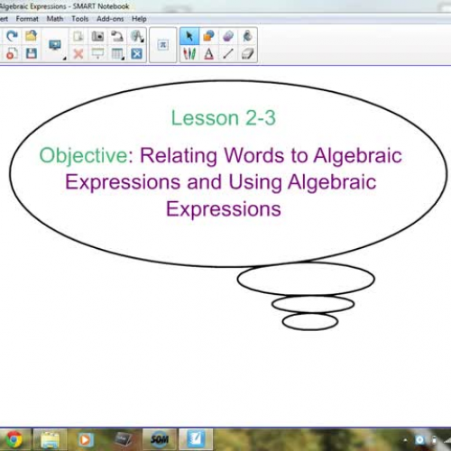 2-3 Writing Algebraic Expressions
