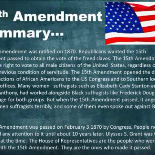 15th Amendment Summary