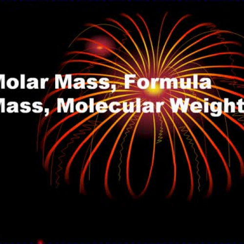 AP Molar mass, Formula mass, Molecular weight