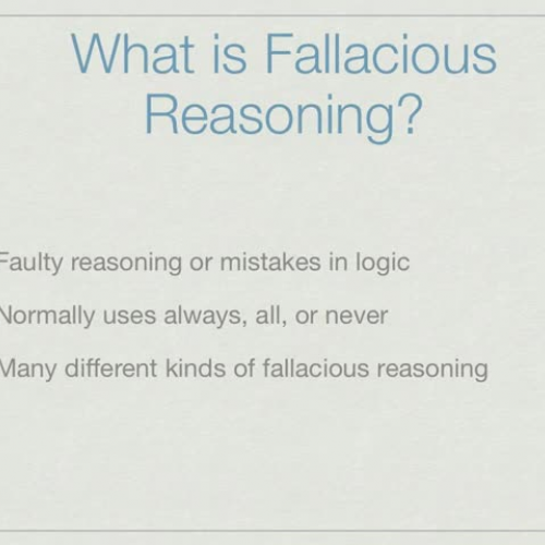 Fallacious Reasoning