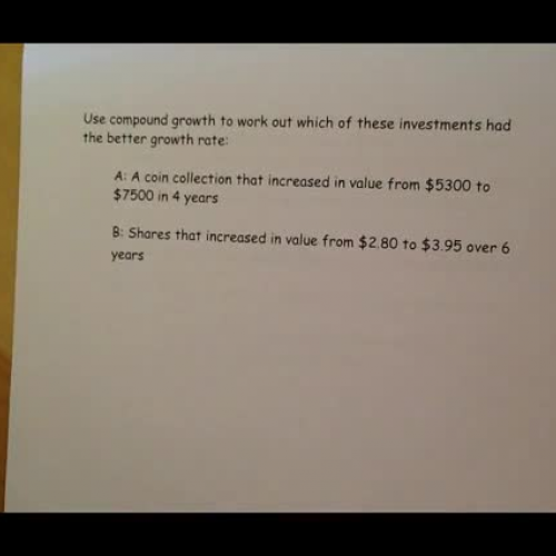 Comparing Investments through Compound Growth