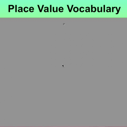Video- Basic Place Value Vocab