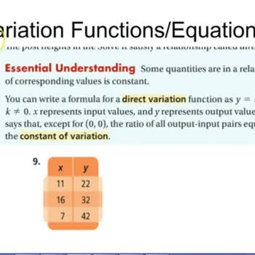 Direct Variation Functions