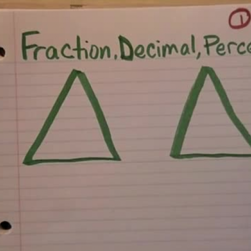 INB #1A converting Fractions, Decimals and Pe