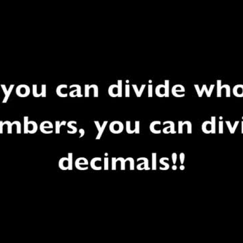 Dividing Decimals by whole numbers 1