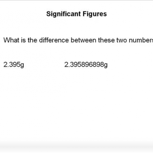 Significant Figures and Calculations