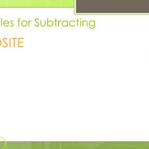 GRIZZ MATH - Subtracting INTEGERS