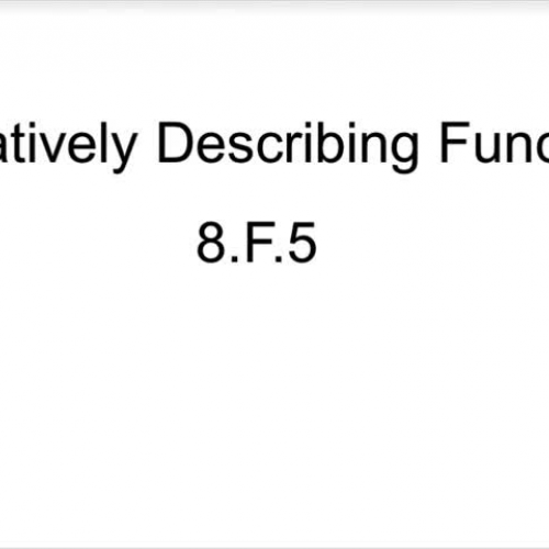 Qualitatively Describing Functions 8.F.5