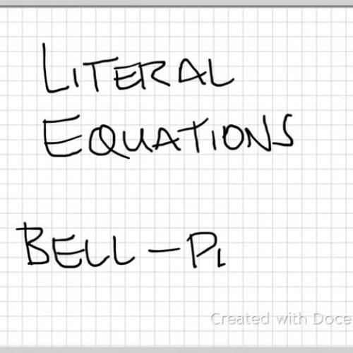 Bell - Literal Equations (PHYS)