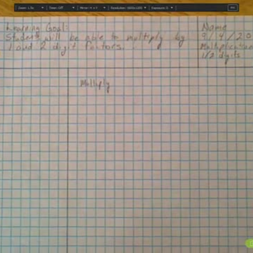 Mr. F-Math 5 Class Video - Multiplication