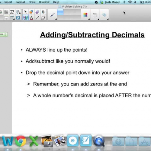 Adding/Subtracting Decimals