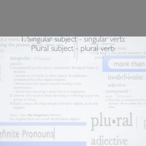 Subject-Verb Agreement