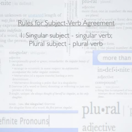 Subject-Verb Agreement