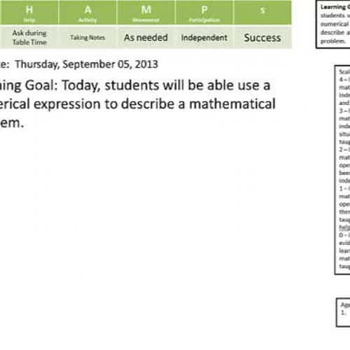 Mr. F - Math 5 Class Video-Expressions