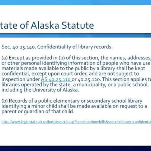 ASD Confidentiality for Library Records