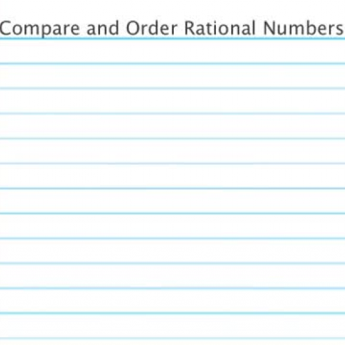 Compare and Order Rational Numbers.mp4