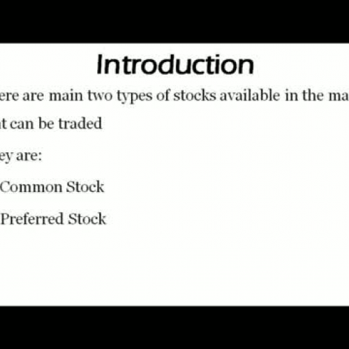 Different Stocks Traded in Market