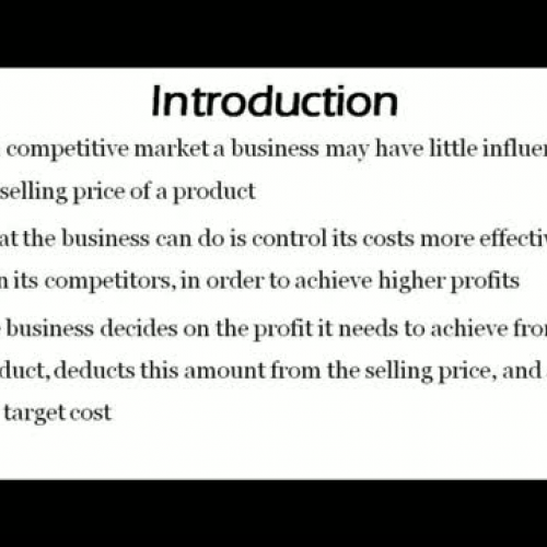 Costing for Competitive Advantage