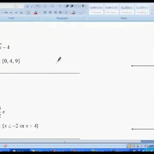 Domain and Range Lesson 2