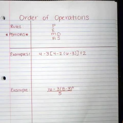 Order of Operations Review