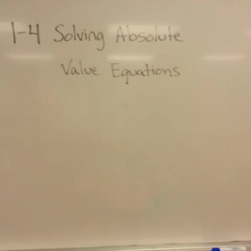 HLWW Algebra 2: lesson 1-4