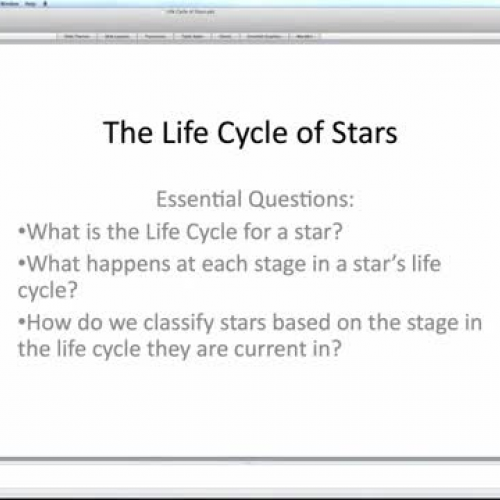 Life Cycle of Stars Lecture