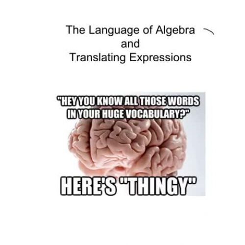Alg Vocab and Translating Expressions