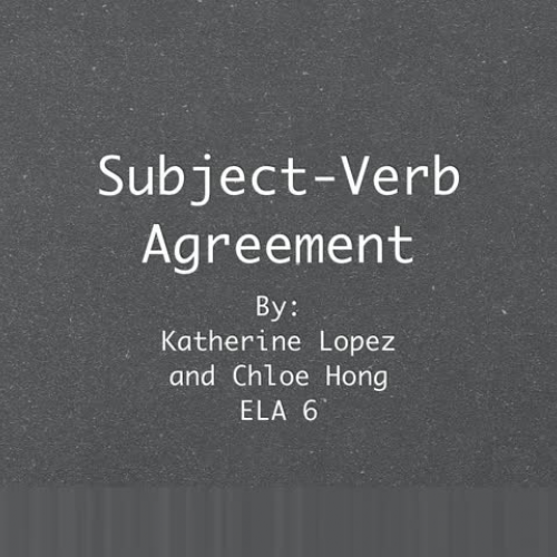 SubjectVerbAgreement