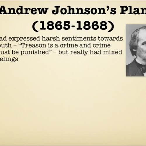 Reconstruction Notes Part III: Andrew Johnson