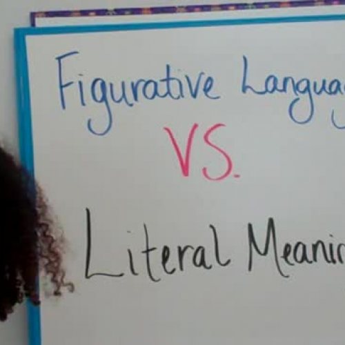 figurative language vs. literal meaning