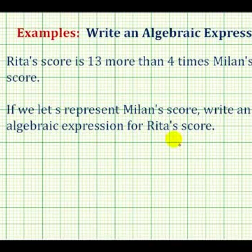 AlgebraicExpressionsEx