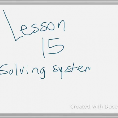 Algebra II Lesson 015