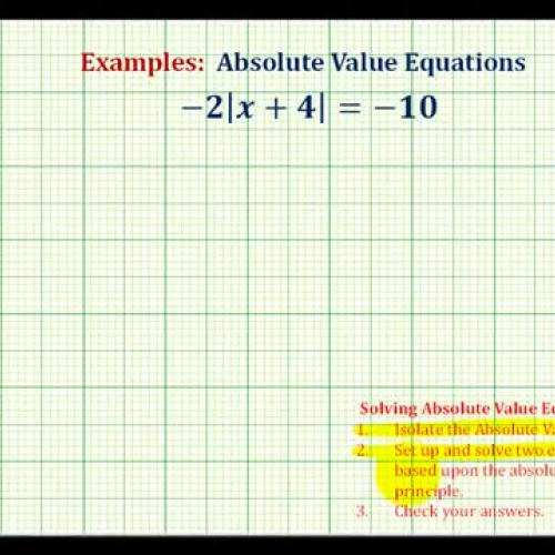 Absolute Value Equation Ex 3