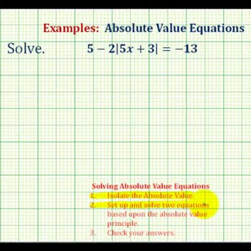 Absolute Value Equation Ex 5