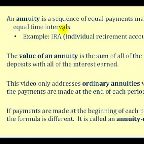 Annuity Value