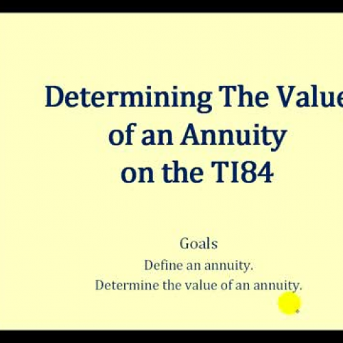 Annuity Value T I84