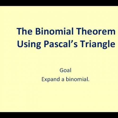 Binomial Thm Pascal