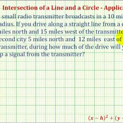 Circle Line Intersect Application Ex