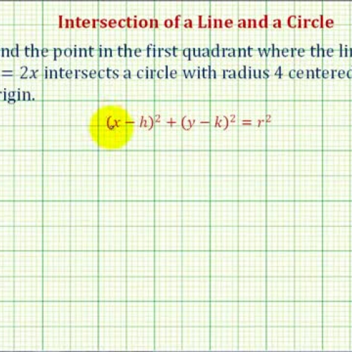 Circle Line Intersection Ex1