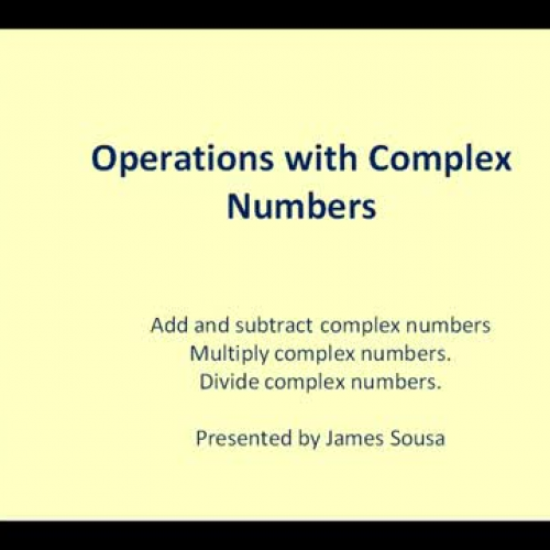 Complex Num Operations B