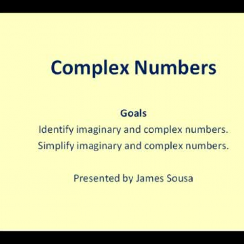 Complex Numbers