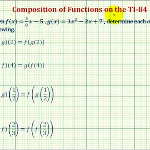 Composition Function Values T I84 Ex