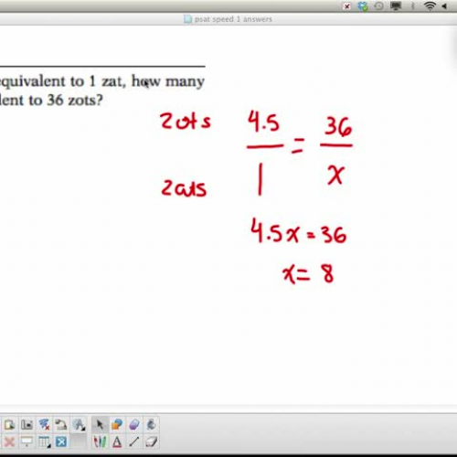 PSAT Speed Practice 1