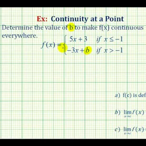 Continuity Piece Wise Solve Constant Ex1